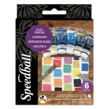 Linómetszet színek készlete Speedball 6x37ml
