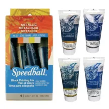 Speedball fémes linómetszet festék készlet 4x37ml