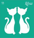 Stencil repeatable self-adhesive 9x10cm – 11