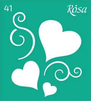 Stencil repeatable self-adhesive 9x10cm – 41