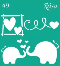 Stencil repeatable self-adhesive 9x10cm – 49