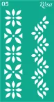 Stencil repeatable self-adhesive 9x17cm  05