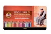   Set of watercolor coloured pencils Mondeluz 72 pcs in tin packaging