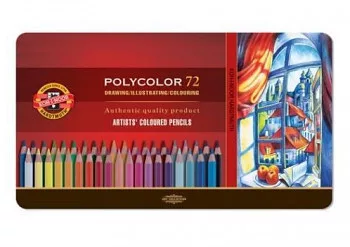 Set coloured pencils Polycolor 72 pcs in tin packaging