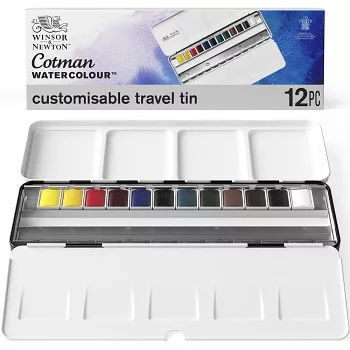 Set of watercolor paints Cotman 12 pcs of pans