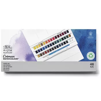 Set of watercolor paints Cotman 45 pcs