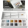 Set of watercolor paints Cotman 8 pcs Pocket Set - metallic