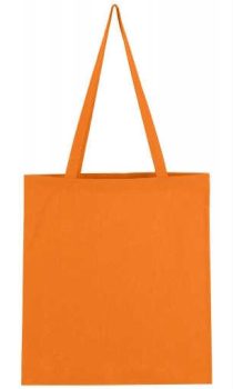 Canvas bag with long handle - orange / tangerine