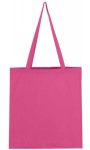 Canvas bag with a long handle - pink