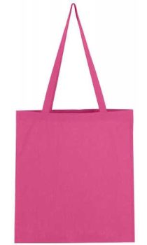 Canvas bag with a long handle - pink
