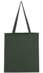 Vászon táska hosszú füllel - sötétzöld / palackzöld