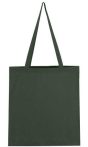 Vászon táska hosszú füllel - sötétzöld / palackzöld