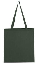 Vászon táska hosszú füllel - sötétzöld / palackzöld