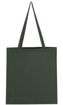 Vászon táska hosszú füllel - sötétzöld / palackzöld