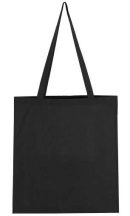 Vászon táska hosszú füllel - fekete / fekete