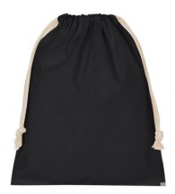 Pamut zseb / zsák 10x14cm fekete