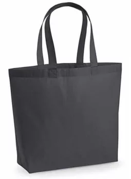 Cotton bag with Maxi bottom 200g - gray / graphite