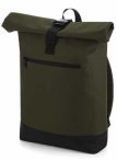 Rolling backpack with pocket - dark green / military green