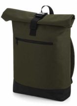 Rolling backpack with pocket - dark green / military green
