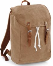 Camel canvas backpack without pockets - light brown / sahara