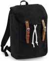 Camel canvas backpack without pockets - fekete