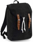 Camel canvas backpack without pockets - fekete