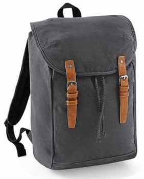 Camel canvas backpack without pockets - gray / graphite