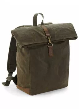 Heritage Canvas buckle backpack - olive green