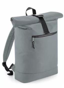 Recycled roll-top backpack – grey / light grey