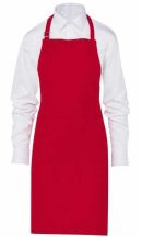 Pamut kötény zsebekkel 200g - piros / piros