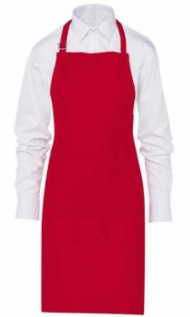 Pamut kötény zsebekkel 200g - piros / piros