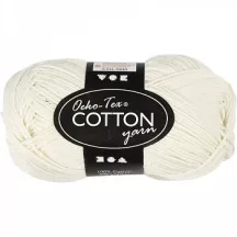 100% pamut fonal, 50g - fehér
