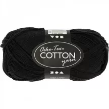 100% pamut fonal, 50g - fekete