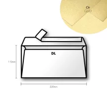 Paper envelope Pollen DL 110x220mm  arany