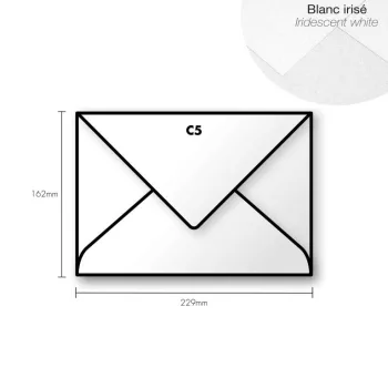 Paper envelope Pollen C5 162x229mm Iridescent fehér Paper envelope Pollen C5 162x229mm Iridescent fehér