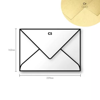 Paper envelope Pollen C5 162x229mm arany Paper envelope Pollen C5 162x229mm arany