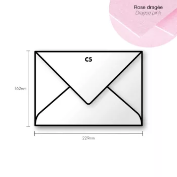 Paper envelope Pollen C5 162x229mm Dragee pink Paper envelope Pollen C5 162x229mm Dragee pink