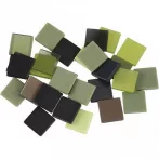 Mozaik zöld-barna 1x1cm 25g
