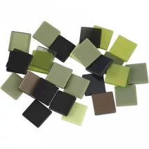 Mozaik zöld-barna 1x1cm 25g