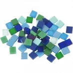 Mozaik zöld-kék 0.5x0.5cm 25g