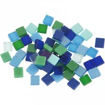 Mozaik zöld-kék 0.5x0.5cm 25g