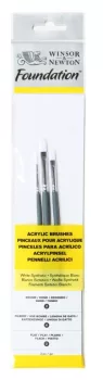 Winsor Newton acrylic brush set 3 pcs