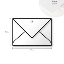 Paper envelope Pollen C5 162x229mm  fehér