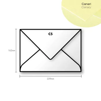 Paper envelope Pollen C5 162x229mm Canary Paper envelope Pollen C5 162x229mm Canary
