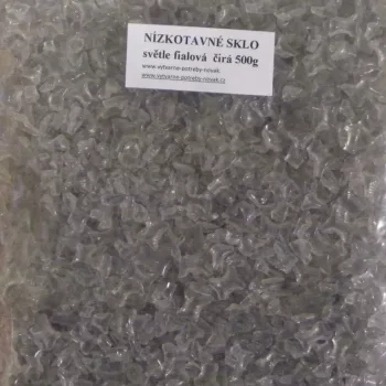 Alacsony olvadáspontú üveg 0,5kg - világos lila átlátszó Alacsony olvadáspontú üveg 0,5kg - világos lila átlátszó