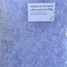   Alacsony olvadáspontú üveg 0,5kg - világos kék átlátszó