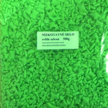 Alacsony olvadáspontú üveg 0,5kg - világos zöld átlátszó Alacsony olvadáspontú üveg 0,5kg - világos zöld átlátszó