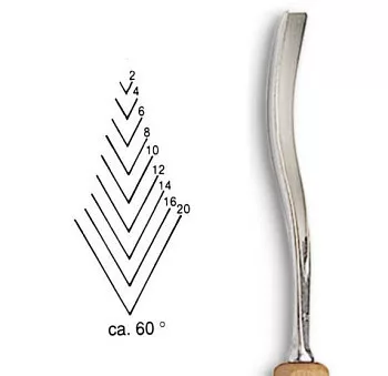 Vésõ Stubai V-alakú 60° 5542 – szélesség 6mm