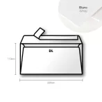 Paper envelope Pollen DL 110x220mm fehér Paper envelope Pollen DL 110x220mm fehér