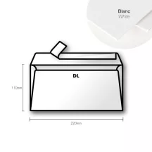 Paper envelope Pollen DL 110x220mm  fehér
